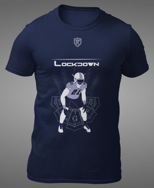 Football Athletic T Shirt, Cornerback Position, Lockdown