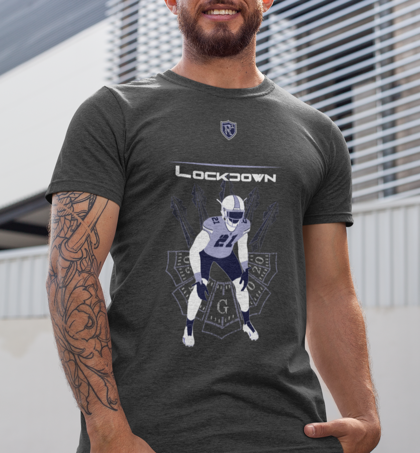Football Athletic T Shirt, Cornerback Position, Lockdown
