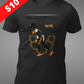 charcoal football t-shirt with wide receiver drip