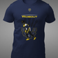 Navy custom football shirt