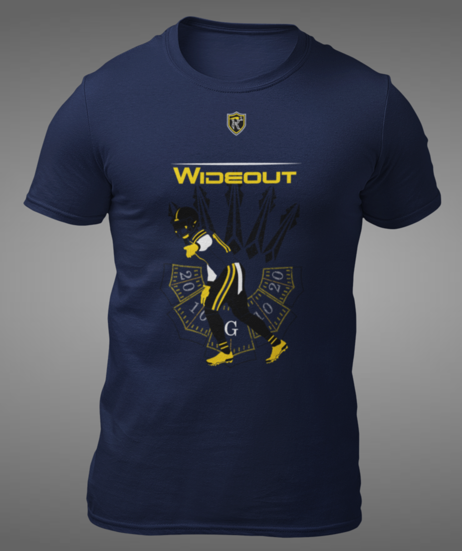 Navy custom football shirt