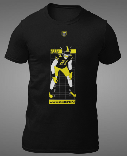 Graphic Football T Shirt : Lockdown Cornerback