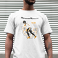 white football drip t-shirt with wide receiver