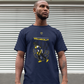 Navy custom football shirt