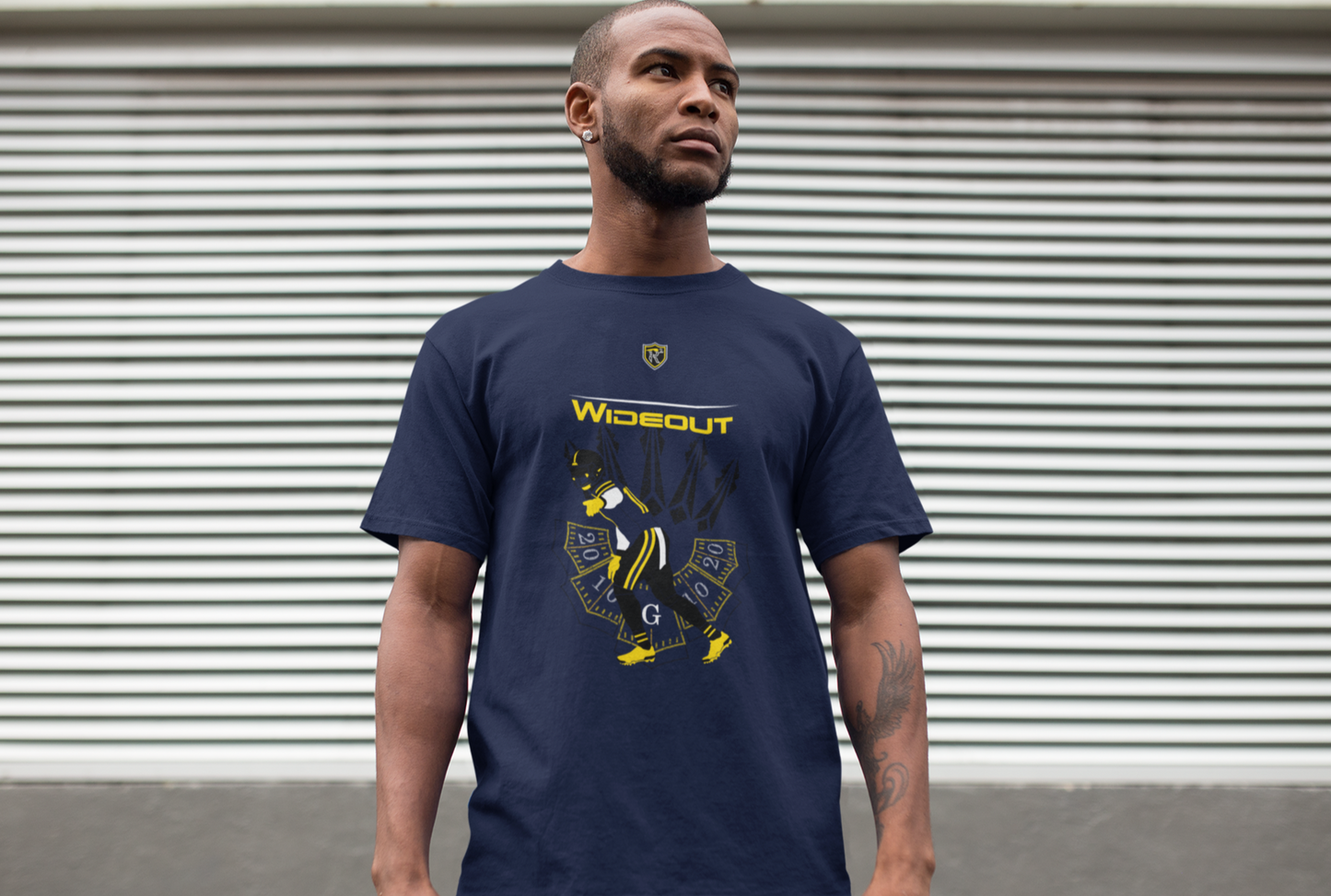 Navy custom football shirt