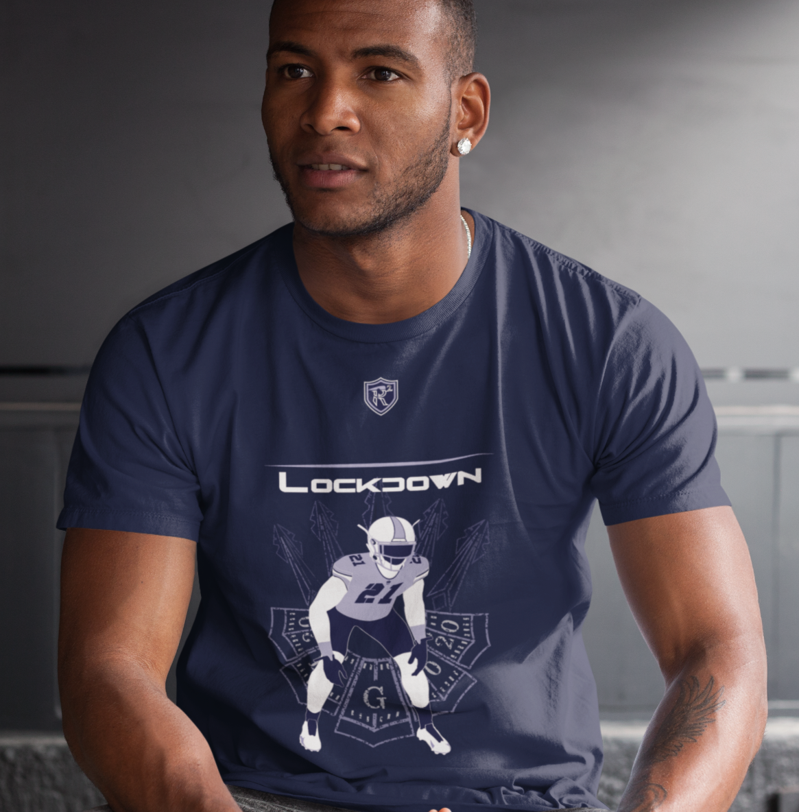 Football Athletic T Shirt, Cornerback Position, Lockdown