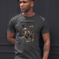 charcoal football drip t-shirt with wide receiver