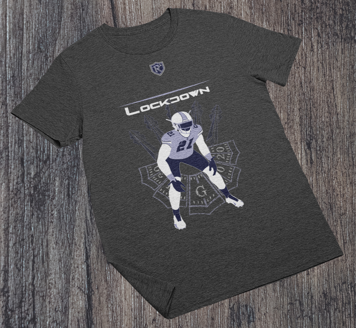 Football Athletic T Shirt, Cornerback Position, Lockdown