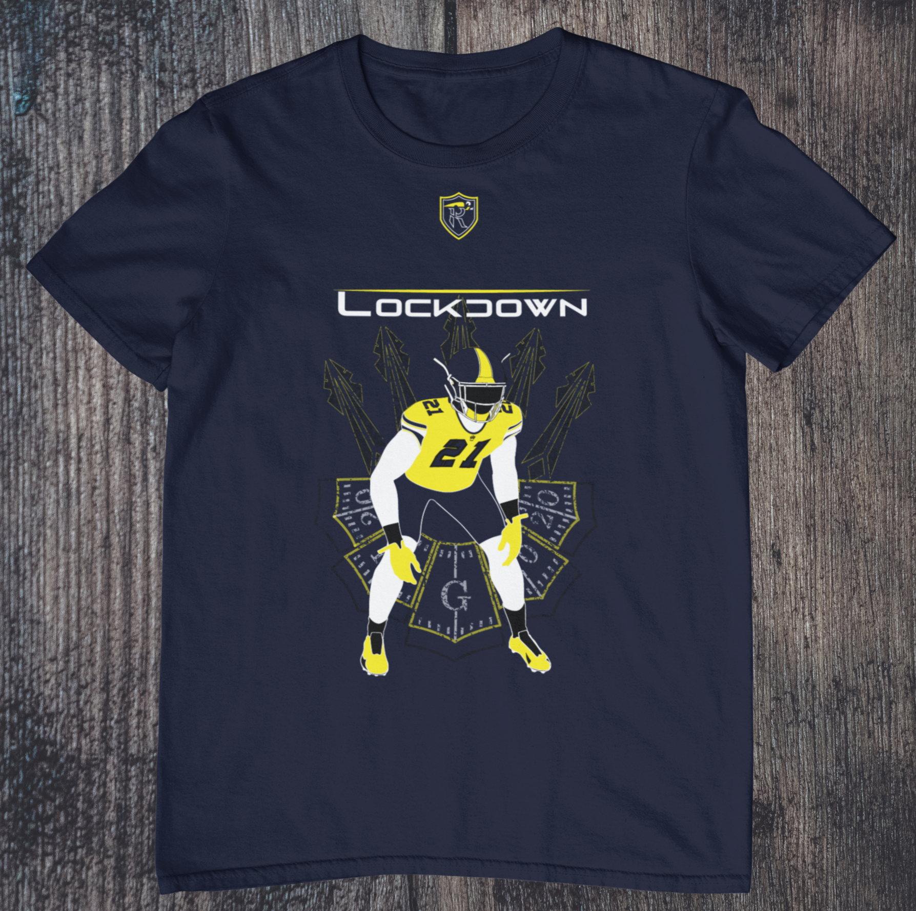navy custom football shirt