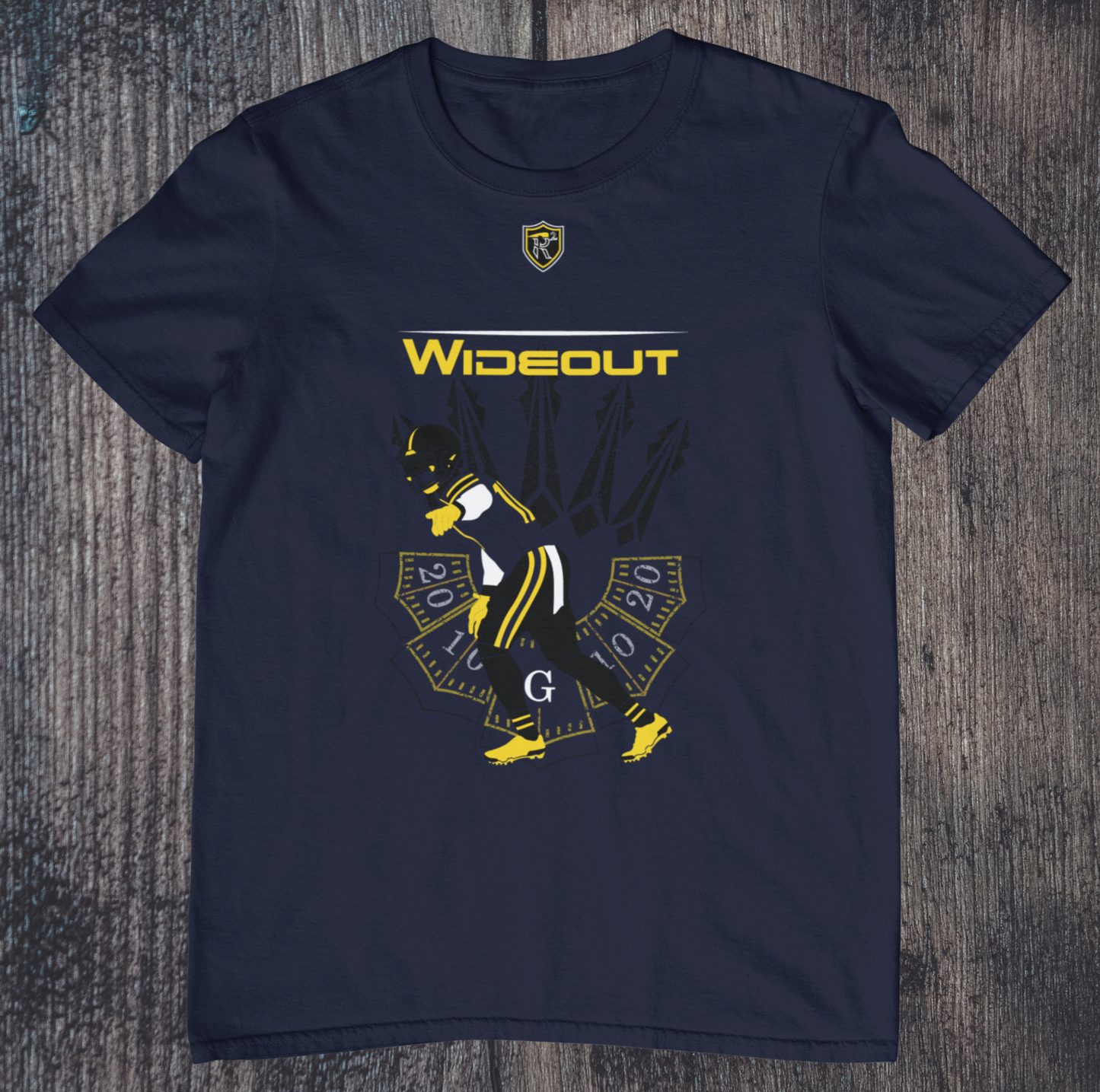 Navy custom football shirt