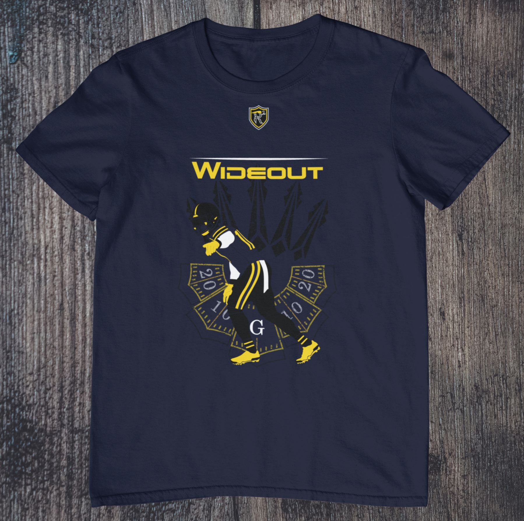 Navy custom football shirt