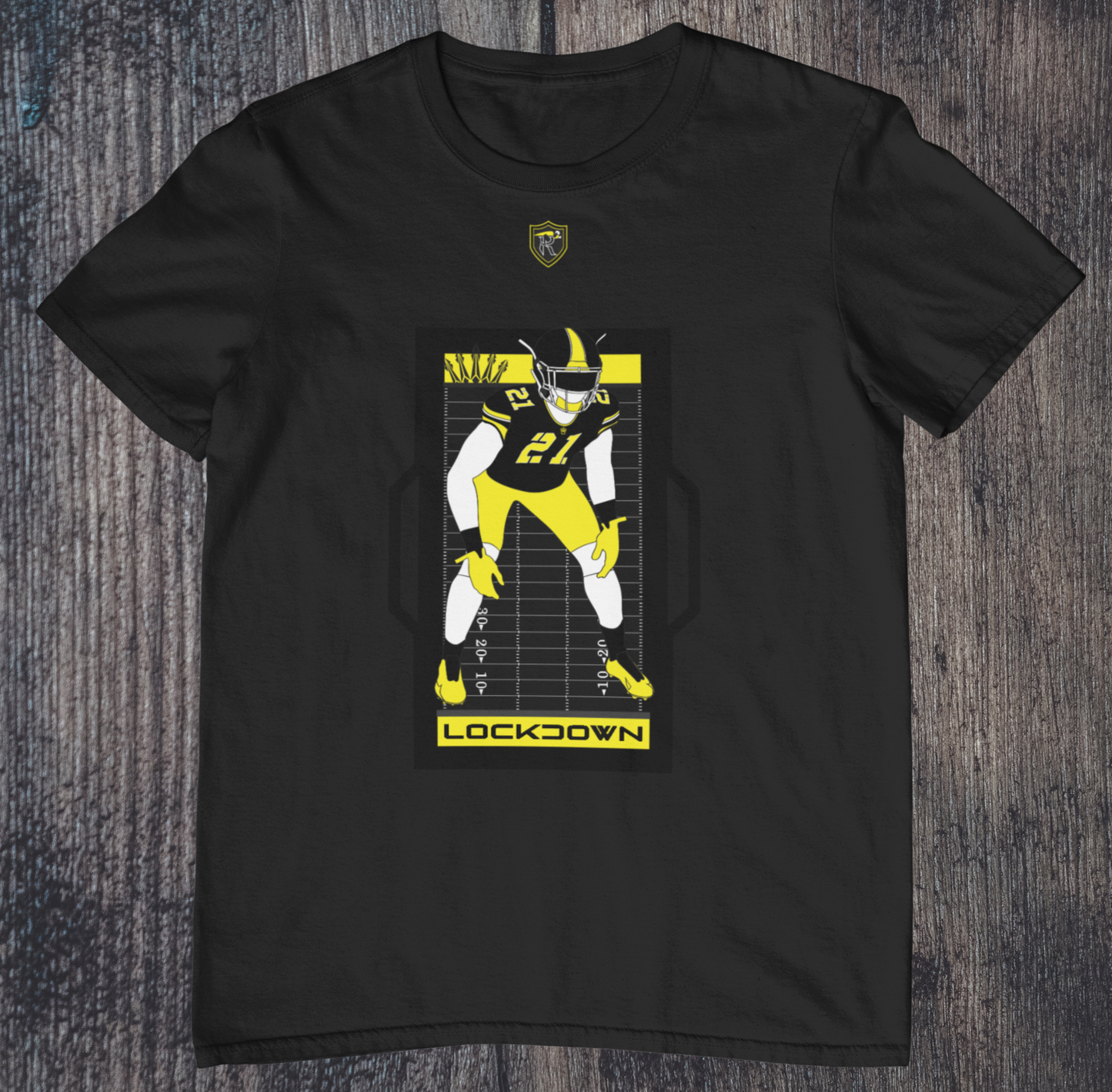 Graphic Football T Shirt : Lockdown Cornerback